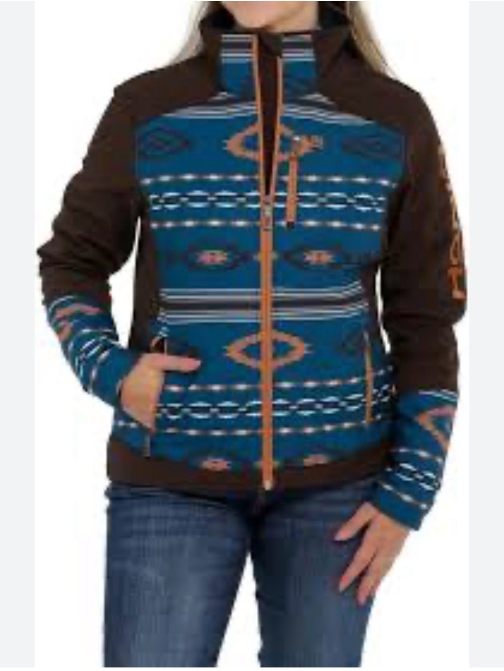 Cinch Ladies Concealed Carry Solid Bonded Aztec Brown Jacket Softshell Size L